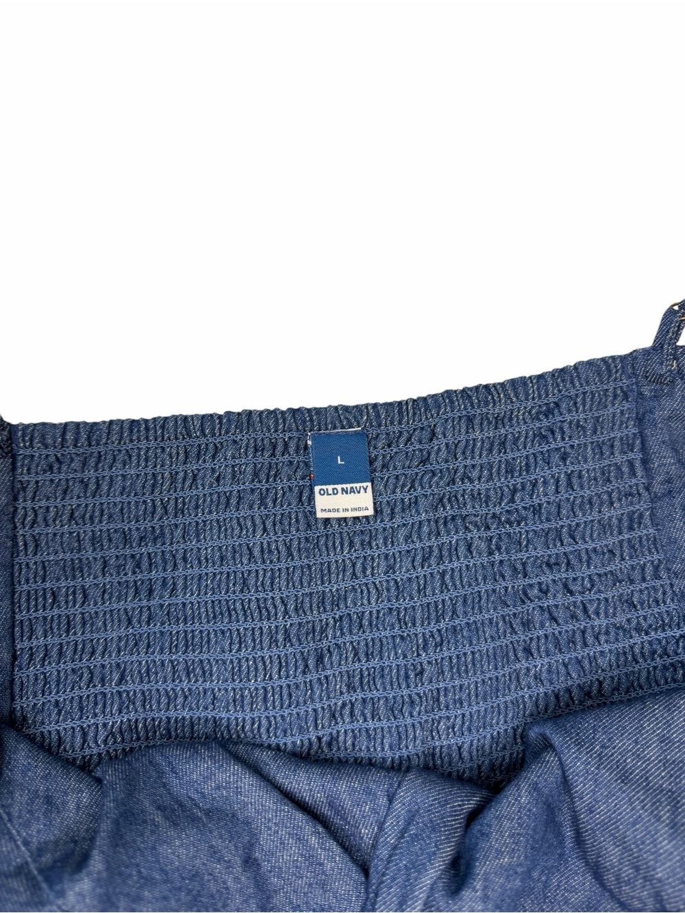 Old Navy Blue Denim-Look Spaghetti Strap Romper - Picture 4 of 4